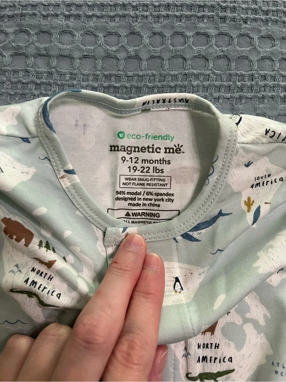 NWOT! Magnetic Me Mint Green Arctic Animal Footed One-Piece